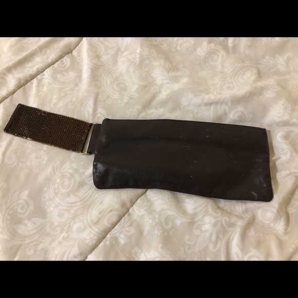 Georgie Alexander Brown Leather Clutch - Picture 1 of 2